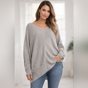 #1181 Jennifer Lopez silver glitter sweater sz L